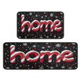 thumbnail image 2 of Kitchen Rug Set of 2 Anti Fatigue Christmas Kitchen Mats for Floor,Home Winter Snowflake Welocme Christmas Kitchen Floor Mat for Bathroom,Room Cook (47x17+30x17 Inches), 2 of 7