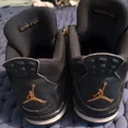 thumbnail image 2 of Ni - ke Air Jordan 4 Retro 'Royalty' Black & Gold Men's Sz 12 RARE Clean, 2 of 5