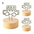 thumbnail image 2 of Visland 3PCS Cute Table Card Memo Holder Stand, Photo Clips Holder Desk Stand for Memo Paper Note Monmory Photo Christmas Wedding Number Card Display with Wood Base, 2 of 7