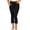 Black, variant on Capri Yoga Pants for Women Cropped Flare Leggings with Pockets Foldover High Waist Workout Activewear Bootcut Gym Athletic Lounge Tummy Control Pant