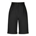 thumbnail image 4 of Womens Bermuda Shorts Cargo Hiking Athletic Pants Summer Sweat Pants Beach Vacation Trendy 2025 with Pockets S-2XL, 4 of 4