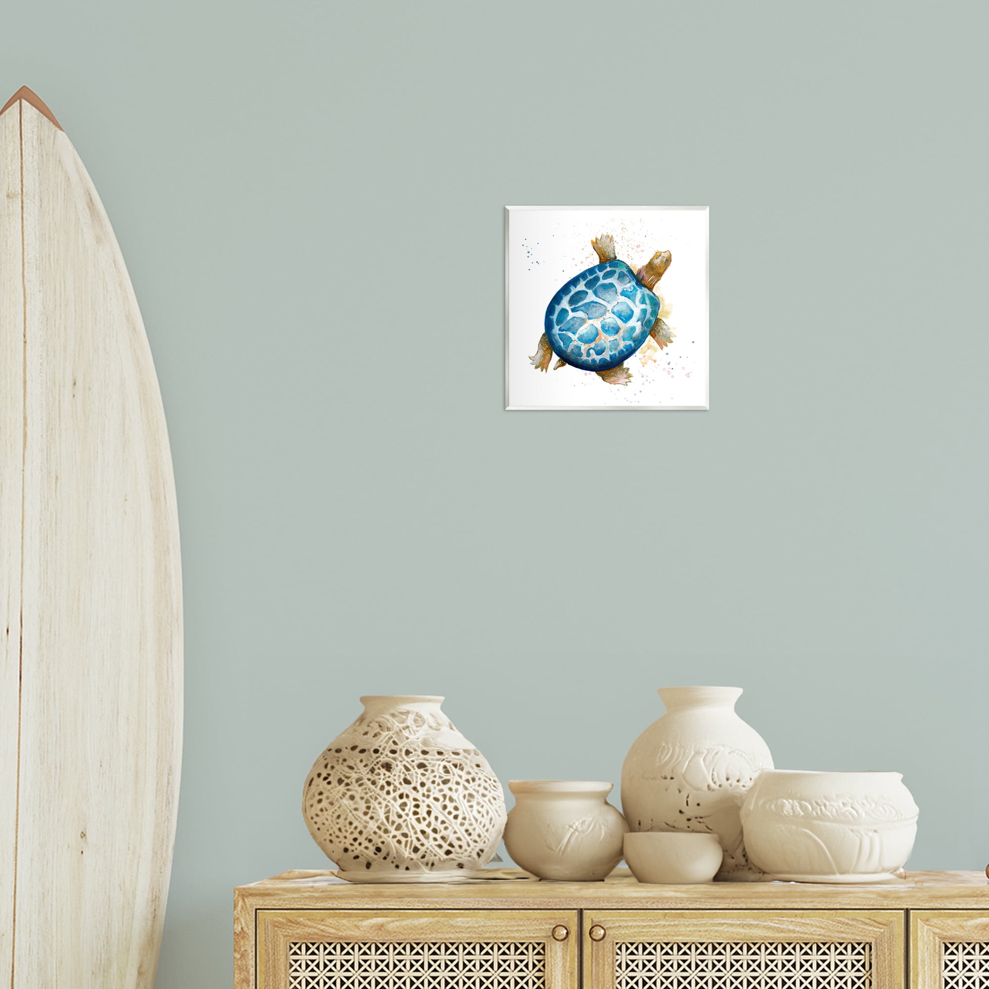 Stupell Industries Modern Speckled Turtle Animals & Insects Painting Unframed Art Print Wall Art, 12 x 12