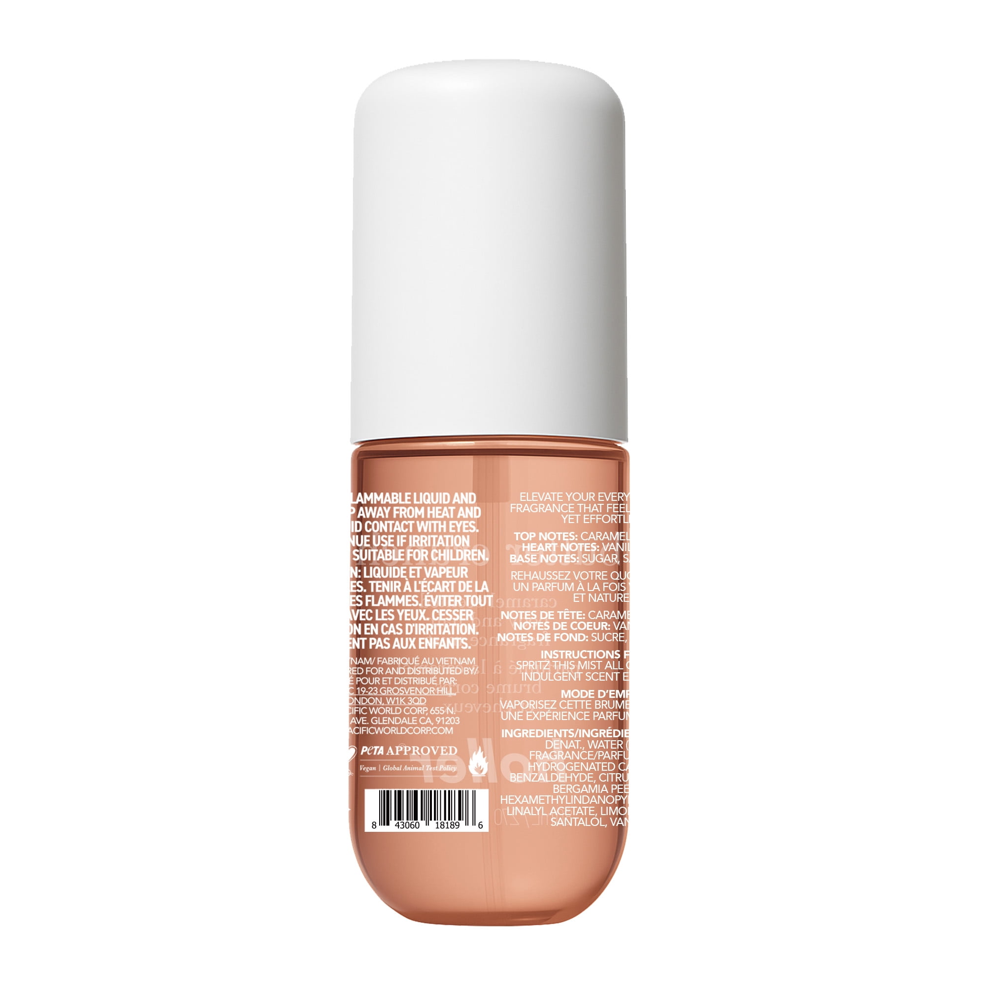 Holler Hazey Amber Body and Hair Fragrance Mist, Amber Scented
