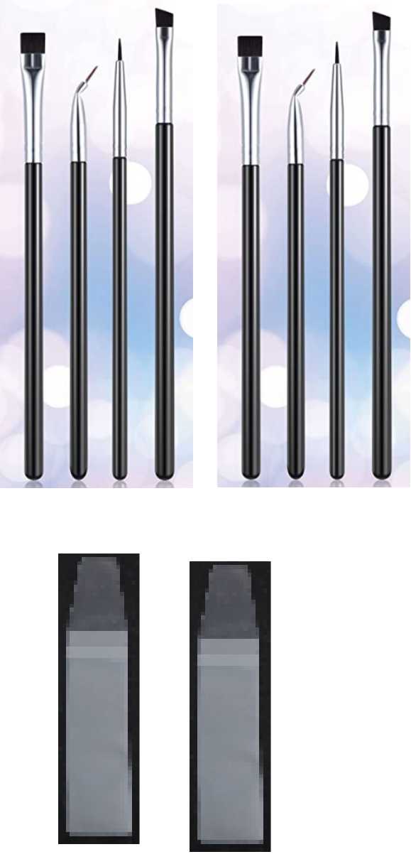 Philtrum 8 Pieces Eye Makeup Gel Eyeliner Brushes Set, Fine Flat