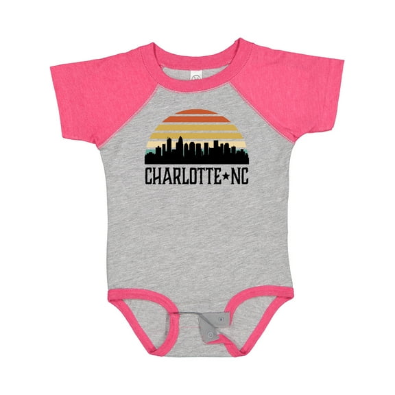 Inktastic Charlotte North Carolina Skyline Boys or Girls Baby Bodysuit