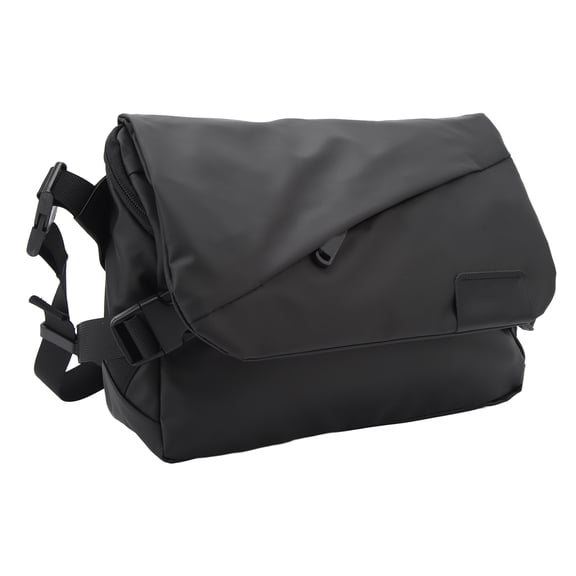 Yajisi Outdoor Men's Simple Cross Body Messenger Bag, Black Fashion Shoulder Men's Bag, Large Capacity Waterproof Briefcase for Everyday Use, Travel & Business, 14.17 inches / 36 cm