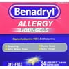 Benadryl Dye-Free Allergy Reliefs, 24-Count Liqui-gels (Pack of 4)