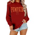 thumbnail image 4 of Holzkary Sweatshirts for Women Hoodies Pumpkin Season Sweatshirt Women Atumn Crewneck Tops Thanksgiving Pullover Graphic Printed Pullover Top Comfy Fall Winter Outfits Clothes 2025 Fashion Red M, 4 of 9