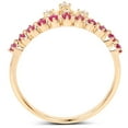 thumbnail image 2 of Genuine Round Ruby and Diamond Ring in 14k Yellow Gold - Size 7.00, 2 of 3