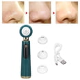thumbnail image 1 of Pore Vacuum Machine, Improve Skin Deep Cleaning 3 Suction Heads Blackhead Remover Machine LED Light 3 Speed Gears  For Home Use Green, 1 of 8