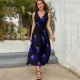 thumbnail image 3 of Australian Kangaroo Flag Blue Dress Fashion Boho Beach Long Dresses Female Party Printed Maxi Dress, 3 of 9