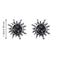 thumbnail image 3 of SUSHANG Vintage Natural Crystal Cluster Earrings Gothic Jewelry Punk Stud Earrings for Men Women Stunning Sun Earrings Black Rock Ear Piercing Earrings, 3 of 7
