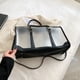 thumbnail image 5 of Bolso bandolera de PVC impermeable transparente mujer dama ocio diario (negro L), 5 of 6