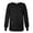 Black, variant on Women's Scrubs Warm-Up Jacket / Front Snaps - Round Neck