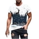thumbnail image 3 of Tops para hombre, blusas y camisas de manga corta con cuello redondo para hombre, jersey informal con cuello redondo estampado para hombre, pantalones cortos deportivos para fitness, blusa de poliéste, 3 of 5