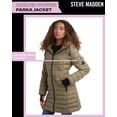 thumbnail image 5 of Steven Madden Women's Winter Coat - Packable Long Length Quilted Puffer Parka Jacket for Women, S-XL, 5 of 7