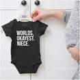 thumbnail image 5 of Worlds Okayest Niece Family Love Bodysuit Jumper Girls Infant Baby Brisco Brands NB, 5 of 6