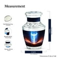 thumbnail image 2 of KARYLIZ Cross Funeral Urn for Adult Ashes Women - Urn for Ashes Adult Male - Adult Cremation for Mom Men - Funeral for Ashes Adult Female - Memorial Gifts - Ashes Holder 3inch Mini Funnel Cremation, 2 of 2