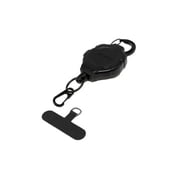 KEY-BAK Universal Anti-Theft Smartphone Case Tether, Easy Charging Retractable Carabiner Clip-Black