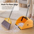 thumbnail image 3 of Gamexcel Commercial Dustpan with 43" Long Handle Outdoor Indoor for Courtyard Garage Lobby Mall Market Floor Home Kitchen Room Office Pet Hair Rubbish - Yellow, 3 of 8