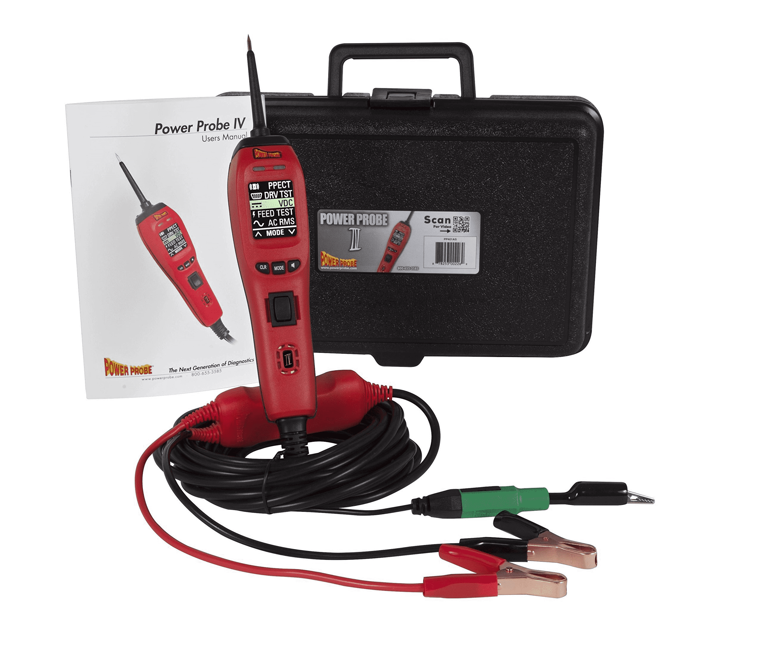 PowerProbe 3S Digital Auto Electrical Tester 12-24v New Flip Screen Alarming Red 