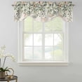thumbnail image 2 of Green Coastal Tie Up Valance Curtains for Windows, Kitchen Curtains Window Shades, Eucalyptus Leaves Summer Beach Starfish Rustic Light Filtering Curtain Valances for Bedroom/Bathroom/Cafe 42"x12", 2 of 9