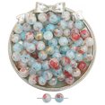 thumbnail image 1 of Cuentas de vidrio con forma de hielo a través de tinta que florecen con cuentas de oro, cuentas de vidrio hechas a mano, collar, pulsera, cadena, joyería, cuentas sueltas, accesorios, 1 of 5