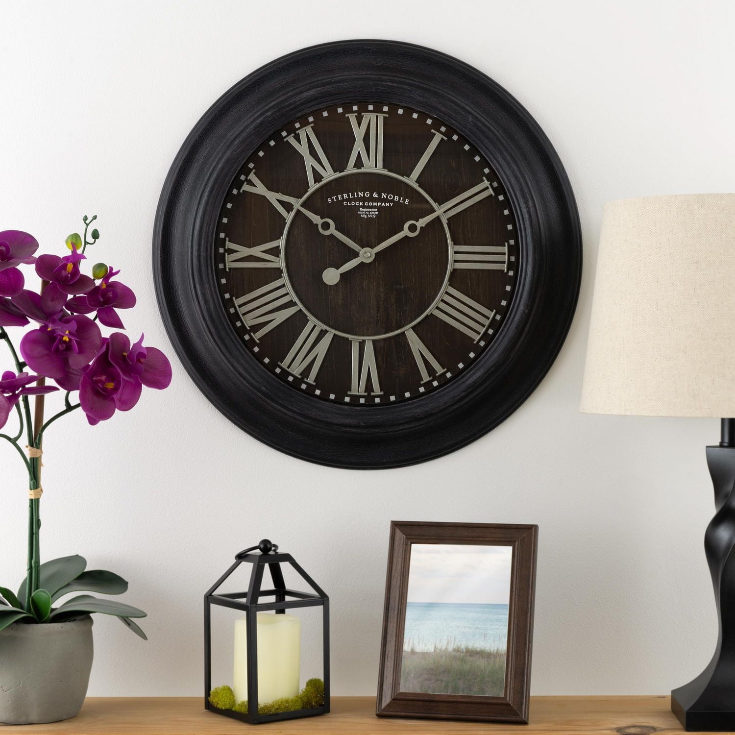 HOMETRENDS 20'' RAISED NUMBERS WALL CLOCK, 20" diameter wall clock