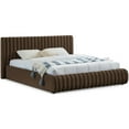 thumbnail image 5 of Pemberley Row Velvet Brown King Bed Rectangular Deep Channel Tufting 89" W x 91" D x 38" H Assembled, 5 of 10