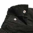 thumbnail image 6 of KIDSCOOL SPACE Baby Girls Boys Jeans, 12M-5T Little Kids Ribbed Waist With D-rings Denim Pants,Black,4-5 Years, 6 of 6