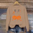 thumbnail image 2 of Chandail Sans Capuche d'Halloween pour Femme, Chandail Imprimé à Manches Longues, Col Rond, Haut Décontracté d'Automne, Mode, Confortable, Coupe Ample, Taille : TG, 2 of 4