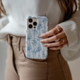 thumbnail image 4 of Groovie Commerce Light Blue Floral Phone Case – Tough & Glossy | iPhone 16-11 Pro Max, 4 of 4