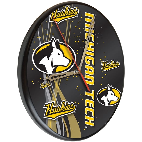 Michigan Tech University 13" Solid Wood Clock