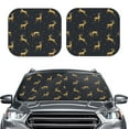 thumbnail image 2 of Naloa Christmas Deers 2 Piece Foldable Car Sun Shades, Car Windshield Sunshade, Front Window Sunshade for Car, Truck, SUV - Medium, 2 of 7