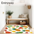 thumbnail image 3 of ODIKA 4'x6' Machine Washable Non-Slip Area Rug, Tropical Fruit Semicircular Entryway Accent High Traffic Rug, Red, 656296, 3 of 7
