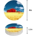 thumbnail image 1 of POGLIP Red House and Field Under Sky Set of 6 Round Coaster for Drinks, Absorbent Ceramic Stone Coasters Cup Mat with Cork Base for Home Kitchen Room Coffee Table Bar Decor, 1 of 5