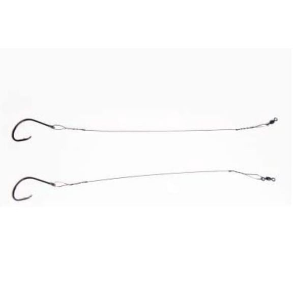 Rite Angler Circle Hook Wire Rig #1, 2, 1/0, 2/0, 3/0 with Crane Swivels for Saltwater Inshore, Offshore, Bottom, Reef Fishing
