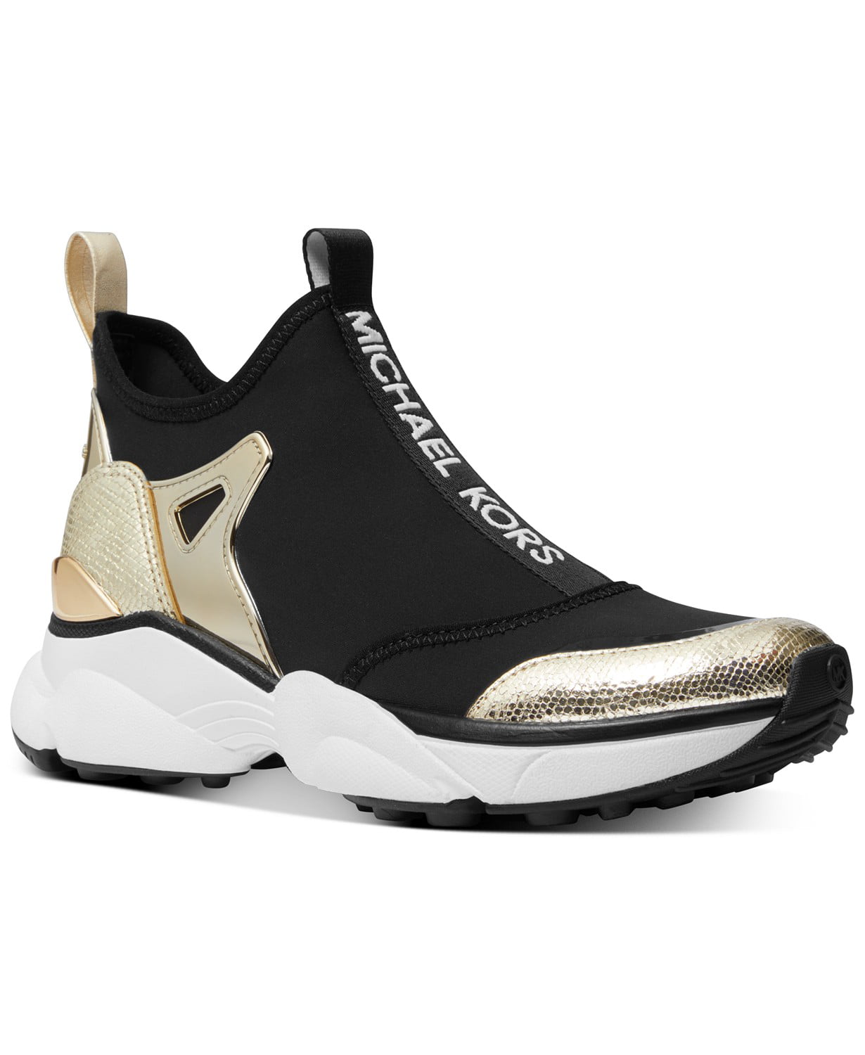 gold slip on trainers