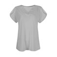 thumbnail image 4 of T-shirts pour Femmes à Col en V à Manches Courtes Décontractés Amples Hauts 2024 Tendance Maintenant, 4 of 6
