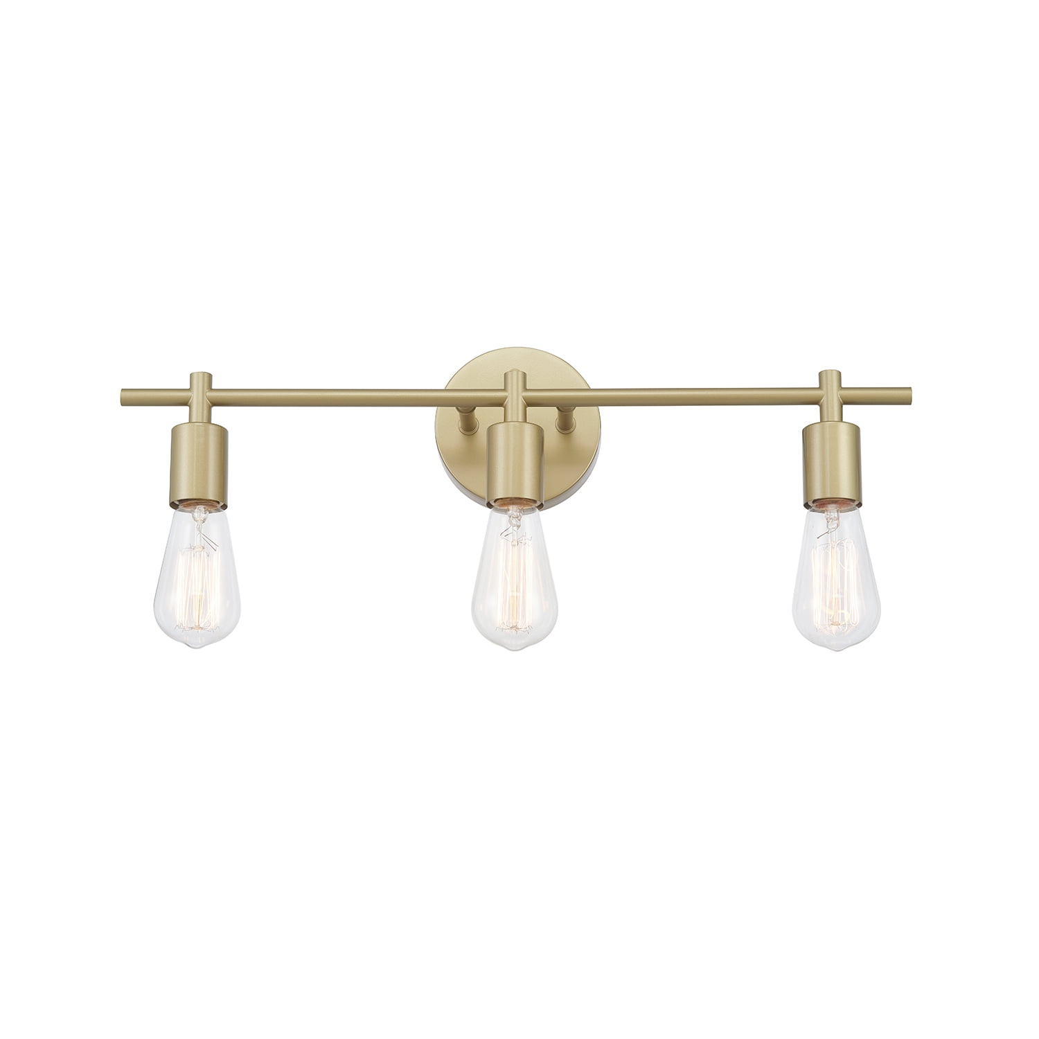 Better Homes & Gardens Modern 3-Light Reversible Vanity Light with Burnished Brass Finish and E26 Socket