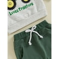 thumbnail image 6 of Toddler Baby Boys Farm Outfits Letter Truck Tractor Print Long Sleeve Sweatshirts and Pants Set 2Pcs Fall Country Clothes, 6 of 7