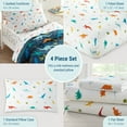 thumbnail image 4 of Wildkin Kids 4 Pc Toddler Cotton Bed in a Bag for Boys & Girls (Jurassic Dinosaurs Blue), 4 of 7