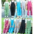 thumbnail image 5 of Teen Girls Romper Sleeveless Casual School Romper Blue Jumpsuit with Pockets for Outdoor Activities Kids Rompers Size 13-14 Years, 5 of 6