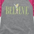 thumbnail image 3 of Tinker Bell - Believe - Toddler And Youth Girls Raglan Graphic T-Shirt, 3 of 5