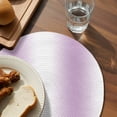thumbnail image 3 of Light Purple White Round Placemats Set of 8 for Dinning Tables,Heat-proof Braided Table Mats 13 Inch,Gradient Solid Stripes Geometric Washable Place Mat for Kitchen Restaurant Party Table Decor, 3 of 9