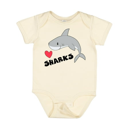 

Inktastic Love Sharks Cute Gift Baby Boy or Baby Girl Bodysuit