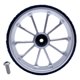 thumbnail image 1 of Tornillos plegables Componentes de rueda s de 3,94 pulgadas Rueda simple para plegable Plata Cola Rueda fácil de bicicleta plegable, 1 of 8