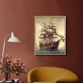 thumbnail image 2 of JRXY Vintage Style Nautical Sailing Ship Poster Art Print Decor for Home Wall Canvas 16x20, 2 of 4