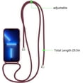 thumbnail image 3 of Crossbody Case for iPhone12 Pro Max,iPhone12 Pro Max with Lanyard Strap Protective Case Adjustable Neck Rope Liquid Silicone Soft Cover for iPhone12 Pro Max 6.7 Inch,Dark Red, 3 of 10