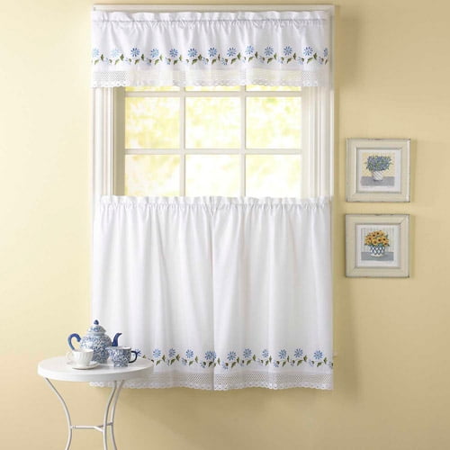 Chf You Leighton Valance Or Kitchen Curtains Set Of 2 Walmart Com Walmart Com